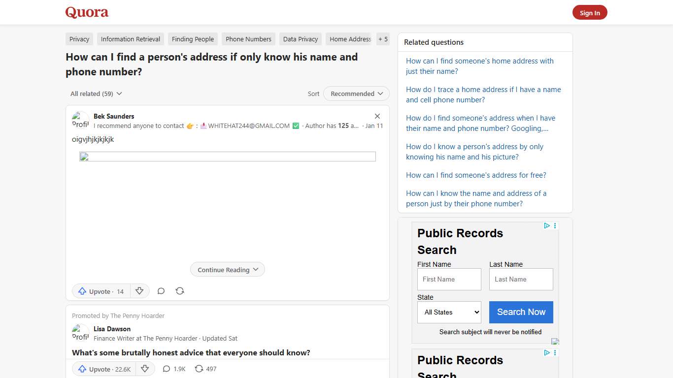 How to find a person's address if only know his name and phone number - Quora